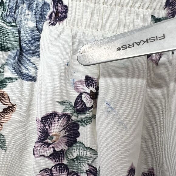 Womens VTG Fritzi CA L Flowy Skirt Midi Pleated Floral Roses Flared Modest - Picture 11 of 12